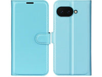 Lederhülle Karten Wallet Ledertasche Etui für Google Pixel 9a in hellblau von Screenguard