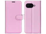 Lederhülle Karten Wallet Ledertasche Etui für Google Pixel 9a in rosa von Screenguard