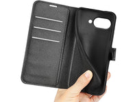 Lederhülle Karten Wallet Ledertasche Etui für Google Pixel 9a in schwarz von Screenguard