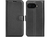Lederhülle Karten Wallet Ledertasche Etui für Google Pixel 9a in schwarz von Screenguard