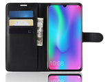 Lederhülle Karten Wallet Ledertasche Etui für Honor 10 Lite in schwarz von Screenguard