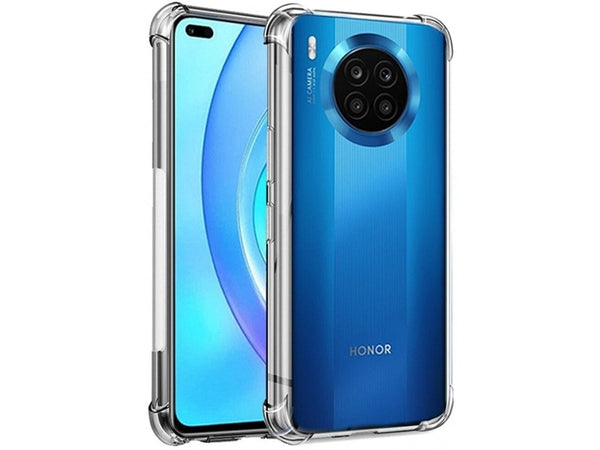 Hoch transparenter TPU Gummi Schutz Handy Hülle Clear Case klar mit verstärkten Schutzecken Bumper für das Honor 50 Lite Display und Gehäuse in transparent von Screenguard