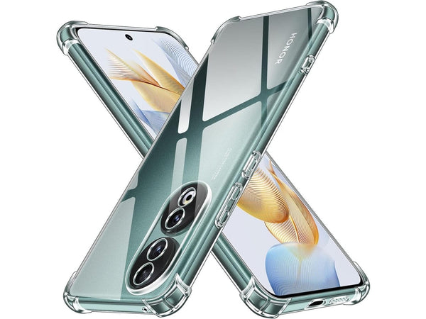 Hoch transparenter TPU Gummi Schutz Handy Hülle Clear Case klar mit verstärkten Schutzecken Bumper für das Honor 90 Display und Gehäuse in transparent von Screenguard