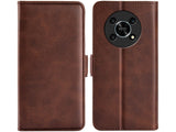 Veganes Flip Case Leder Etui Hülle mit Karten Fächer und Sichtfenster für Honor Magic4 Lite 5G in mokka von Screenguard