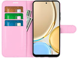 Lederhülle Karten Wallet Ledertasche Etui für Honor Magic4 Lite 5G in rosa von Screenguard