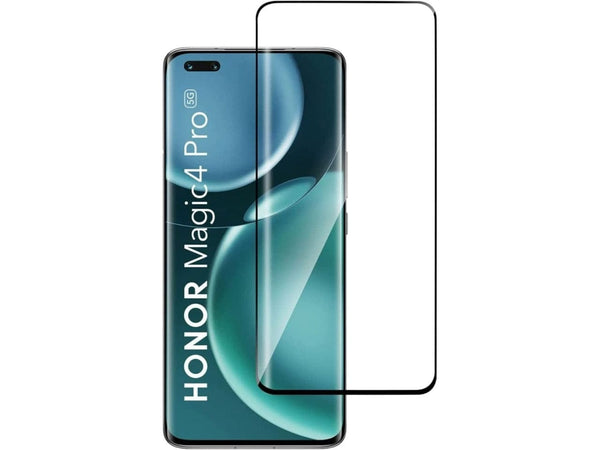 100% Fullscreen Curved Screen Protector Handy Display Schutz Glas für komplette Abdeckung des Honor Magic4 Pro Display in schwarz von Screenguard