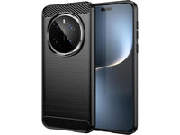 Flexible Handy Schutzhülle mit gebürster Carbon Textur auf der Rückseite für zum Schutz des Honor Magic7 Pro  Display und Gehäuse Case in schwarz von Screenguard