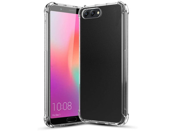 Hoch transparenter TPU Gummi Schutz Handy Hülle Clear Case klar mit verstärkten Schutzecken Bumper für das Honor View 10 Display und Gehäuse in transparent von Screenguard