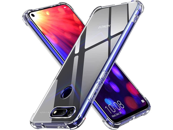 Hoch transparenter TPU Gummi Schutz Handy Hülle Clear Case klar mit verstärkten Schutzecken Bumper für das Honor View 20 Display und Gehäuse in transparent von Screenguard