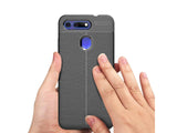 Soft TPU Case mit Design aus feinem veganen Leder für Honor View 20 stabil mit erhöhten Rändern und Kanten in schwarz von Screenguard