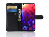 Lederhülle Karten Wallet Ledertasche Etui für Honor View 20 in schwarz von Screenguard