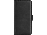 Veganes Flip Case Leder Etui Hülle mit Karten Fächer und Sichtfenster für Honor X7 in schwarz von Screenguard