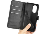 Lederhülle Karten Wallet Ledertasche Etui für Honor X7 in schwarz von Screenguard