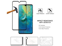 100% Fullscreen Curved Screen Protector Handy Display Schutz Glas für komplette Abdeckung des Huawei Mate 20 Display in schwarz von Screenguard