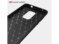 Flexible Handy Schutzhülle mit gebürster Carbon Textur auf der Rückseite für zum Schutz des Huawei Mate 20  Display und Gehäuse Case in schwarz von Screenguard