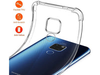 Hoch transparenter TPU Gummi Schutz Handy Hülle Clear Case klar mit verstärkten Schutzecken Bumper für das Huawei Mate 20 Display und Gehäuse in transparent von Screenguard