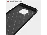 Flexible Handy Schutzhülle mit gebürster Carbon Textur auf der Rückseite für zum Schutz des Huawei Mate 20 Pro  Display und Gehäuse Case in schwarz von Screenguard