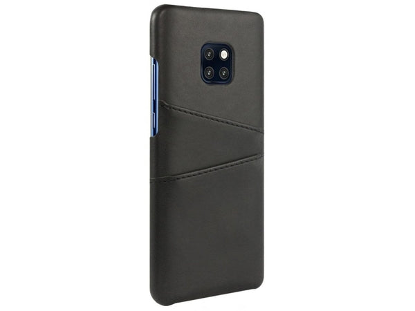 CardCaddy Leder Backcase mit Kartenfächern für Huawei Mate 20 Pro in schwarz von Screenguard