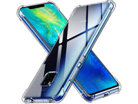 Hoch transparenter TPU Gummi Schutz Handy Hülle Clear Case klar mit verstärkten Schutzecken Bumper für das Huawei Mate 20 Pro Display und Gehäuse in transparent von Screenguard