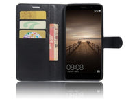 Lederhülle Karten Wallet Ledertasche Etui für Huawei Mate 9 in schwarz von Screenguard