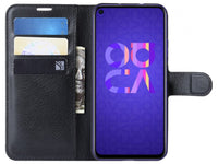 Lederhülle Karten Wallet Ledertasche Etui für Huawei Nova 5T in schwarz von Screenguard