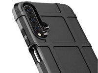 Widerstandsfähige, stabile Outdoor Sport Hülle für das Huawei Nova 5T für Handwerker, Baustelle, Business, äusserst stabil mit erhöhten Rändern und Kanten in schwarz von Screenguard