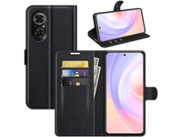 Lederhülle Portemonnaie Karten Ledertasche für Huawei Nova 9 SE in schwarz von Screenguard