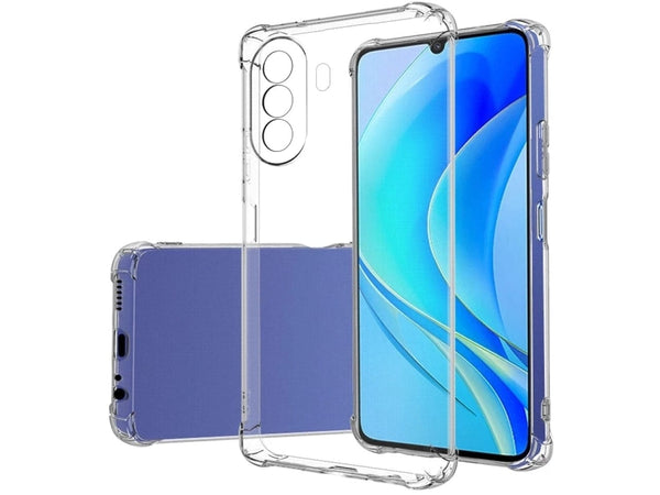 Hoch transparenter TPU Gummi Schutz Handy Hülle Clear Case klar mit verstärkten Schutzecken Bumper für das Huawei Nova Y70 Display und Gehäuse in transparent von Screenguard