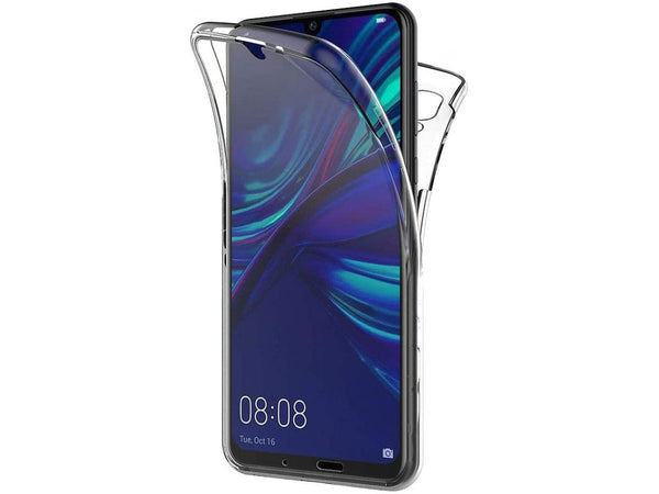 Vollständige 360 Grad Rundum Gummi TPU Hülle zum beidseitigen Schutz des Huawei P Smart 2019 Display und Gehäuse in transparent von Screenguard