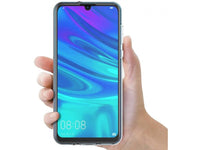 Vollständige 360 Grad Rundum Gummi TPU Hülle zum beidseitigen Schutz des Huawei P Smart+ 2019 Display und Gehäuse in transparent von Screenguard