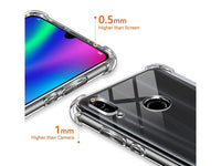 Hoch transparenter TPU Gummi Schutz Handy Hülle Clear Case klar mit verstärkten Schutzecken Bumper für das Huawei P Smart 2019 Display und Gehäuse in transparent von Screenguard