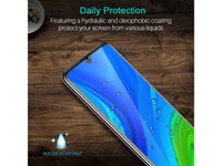 Case Friendly Screen Protector Handy Display Schutz Panzerglas Folie aus echtem 9H 2.5D Glas für Abdeckung des Huawei P Smart 2020 Displays in transparent von Screenguard