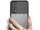 Moderne Design Hülle Cover für das Huawei P Smart 2021 mit Stripes zum Schutz von Kratzern, Dellen, Display aus TPU Gummi in schwarz von Screenguard