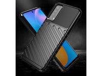 Moderne Design Hülle Cover für das Huawei P Smart 2021 mit Stripes zum Schutz von Kratzern, Dellen, Display aus TPU Gummi in schwarz von Screenguard