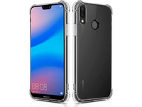 Hoch transparenter TPU Gummi Schutz Handy Hülle Clear Case klar mit verstärkten Schutzecken Bumper für das Huawei P20 Lite Display und Gehäuse in transparent von Screenguard