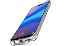 Hoch transparenter TPU Gummi Schutz Handy Hülle Clear Case klar mit verstärkten Schutzecken Bumper für das Huawei P20 Lite Display und Gehäuse in transparent von Screenguard