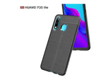 Soft TPU Case mit Design aus feinem veganen Leder für Huawei P30 Lite stabil mit erhöhten Rändern und Kanten in schwarz von Screenguard