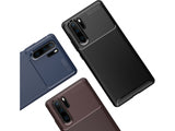 Hochwertig stabile Soft TPU Smartphone Handy Hülle im Carbon Design für Huawei P30 Pro zum Schutz des Display und Gehäuse Cover in blau von Screenguard