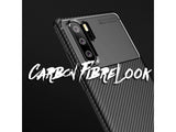 Hochwertig stabile Soft TPU Smartphone Handy Hülle im Carbon Design für Huawei P30 Pro zum Schutz des Display und Gehäuse Cover in blau von Screenguard