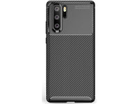 Hochwertig stabile Soft TPU Smartphone Handy Hülle im Carbon Design für Huawei P30 Pro zum Schutz des Display und Gehäuse Cover in schwarz von Screenguard