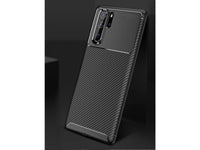 Hochwertig stabile Soft TPU Smartphone Handy Hülle im Carbon Design für Huawei P30 Pro zum Schutz des Display und Gehäuse Cover in schwarz von Screenguard