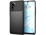 Moderne Design Hülle Cover für das Huawei P30 Pro mit Stripes zum Schutz von Kratzern, Dellen, Display aus TPU Gummi in schwarz von Screenguard