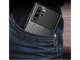 Moderne Design Hülle Cover für das Huawei P30 Pro mit Stripes zum Schutz von Kratzern, Dellen, Display aus TPU Gummi in schwarz von Screenguard