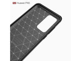 Flexible Handy Schutzhülle mit gebürster Carbon Textur auf der Rückseite für zum Schutz des Huawei P40  Display und Gehäuse Case in schwarz von Screenguard
