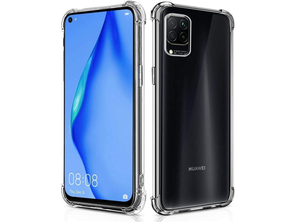 Hoch transparenter TPU Gummi Schutz Handy Hülle Clear Case klar mit verstärkten Schutzecken Bumper für das Huawei P40 Lite Display und Gehäuse in transparent von Screenguard