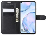 Lederhülle Karten Wallet Ledertasche Etui für Huawei P40 Lite in schwarz von Screenguard