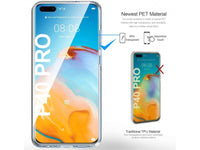 Vollständige 360 Grad Rundum Gummi TPU Hülle zum beidseitigen Schutz des Huawei P40 Pro Display und Gehäuse in transparent von Screenguard