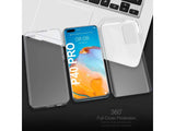 Vollständige 360 Grad Rundum Gummi TPU Hülle zum beidseitigen Schutz des Huawei P40 Pro Display und Gehäuse in transparent von Screenguard