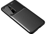 Hochwertig stabile Soft TPU Smartphone Handy Hülle im Carbon Design für Huawei P50 zum Schutz des Display und Gehäuse Cover in schwarz von Screenguard