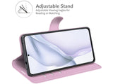 Lederhülle Karten Wallet Ledertasche Etui für Huawei P50 in rosa von Screenguard